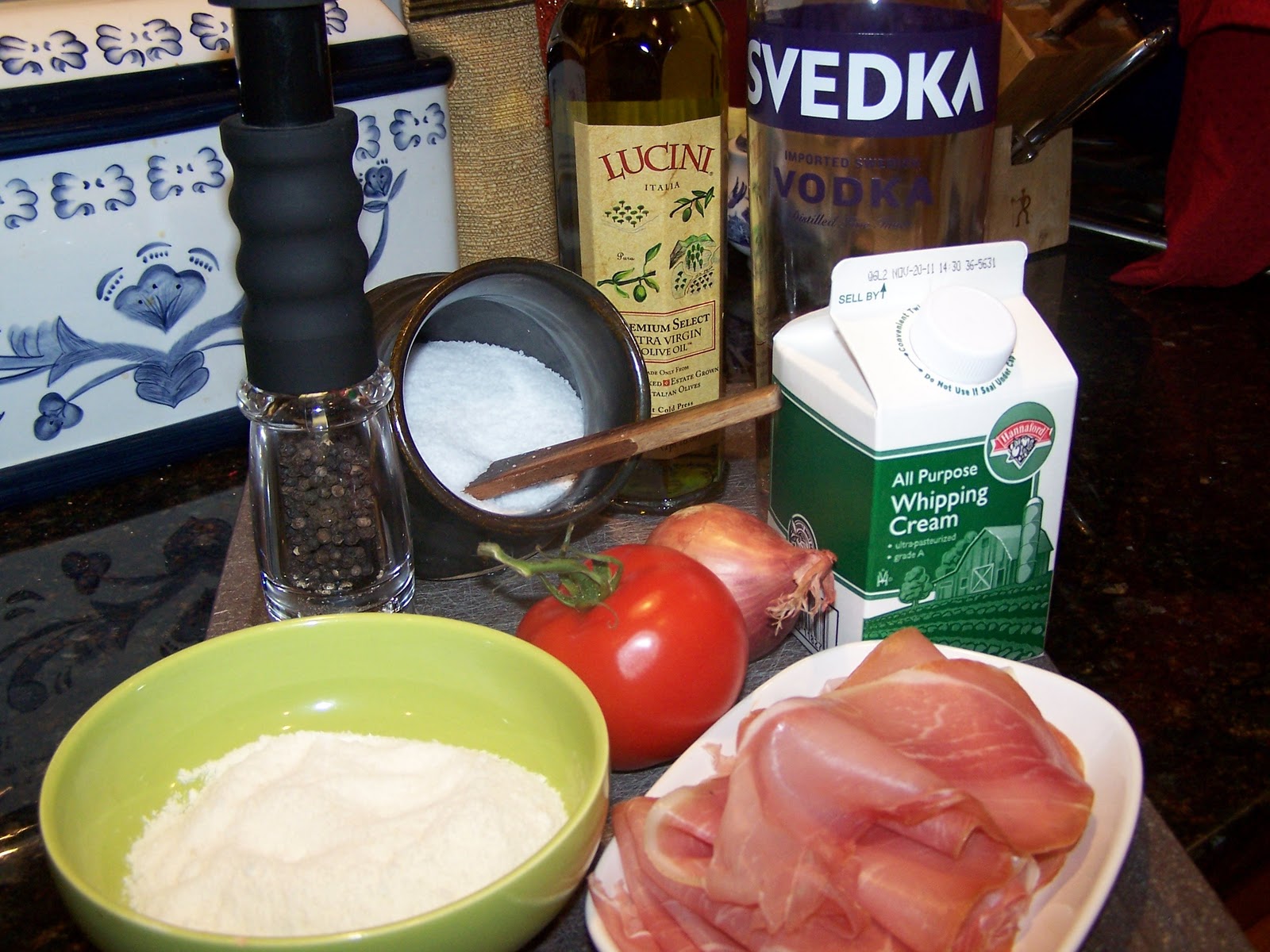 Go Ahead... Take A Bite! Pasta With Prosciutto and Vodka Sauce