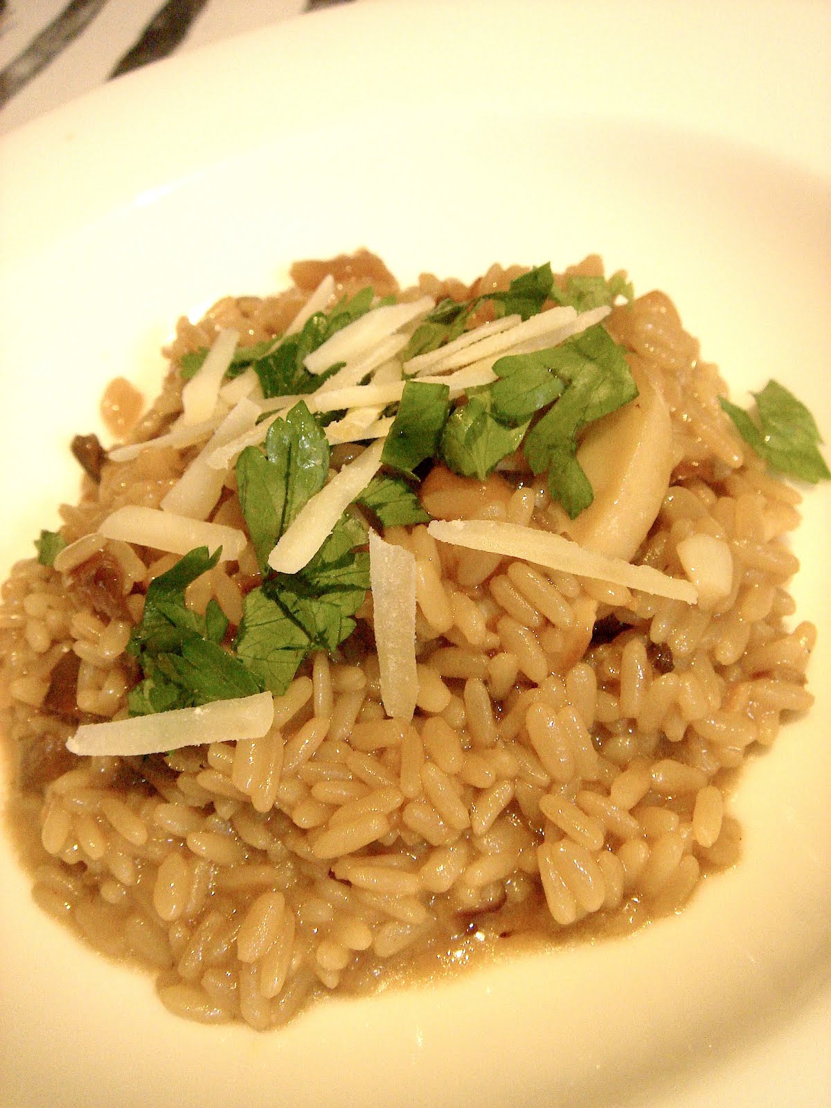 East meets West Risotto ai Funghi Porcini