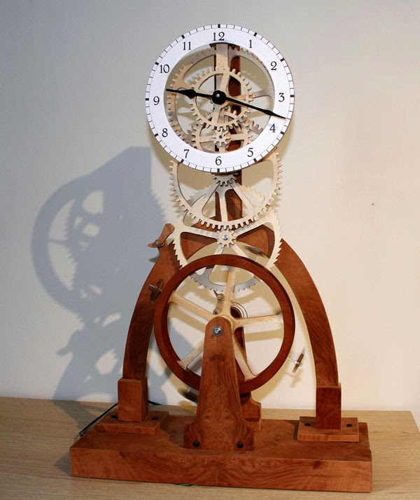 Wooden Clock Spot Large Balance Wheel