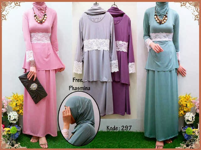 p297 stelan blus rok pasmina 110rb jersey blus fit to l kecil ld94cm lingkar pinggang rok p297 stelan blus rok pasmina 110rb jersey blus fit to l kecil ld94cm lingkar pinggang rok