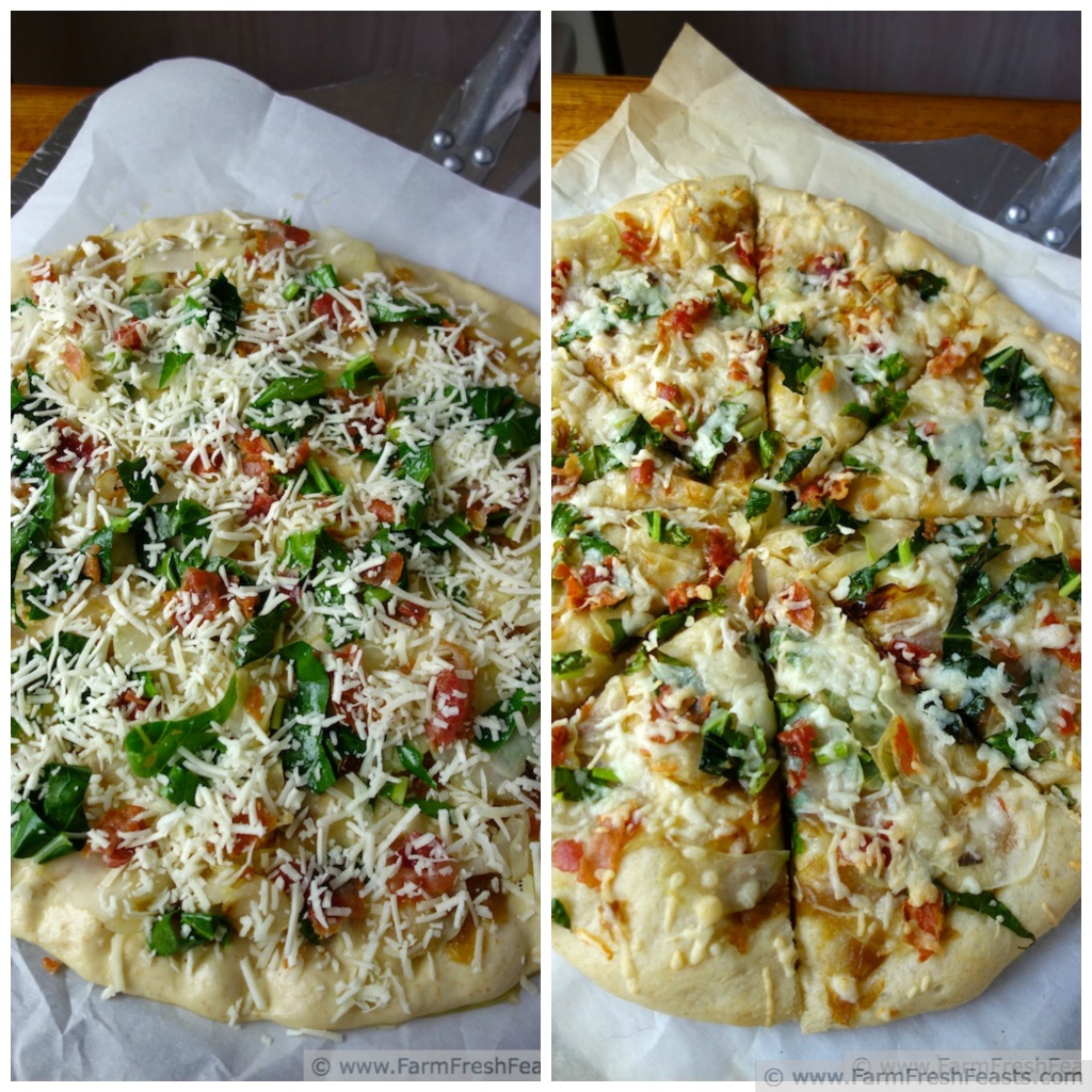 Farm Fresh Feasts Shaved Kohlrabi Meat/No Meat Pizza