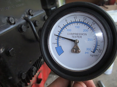 riding mower engine compression check, psi