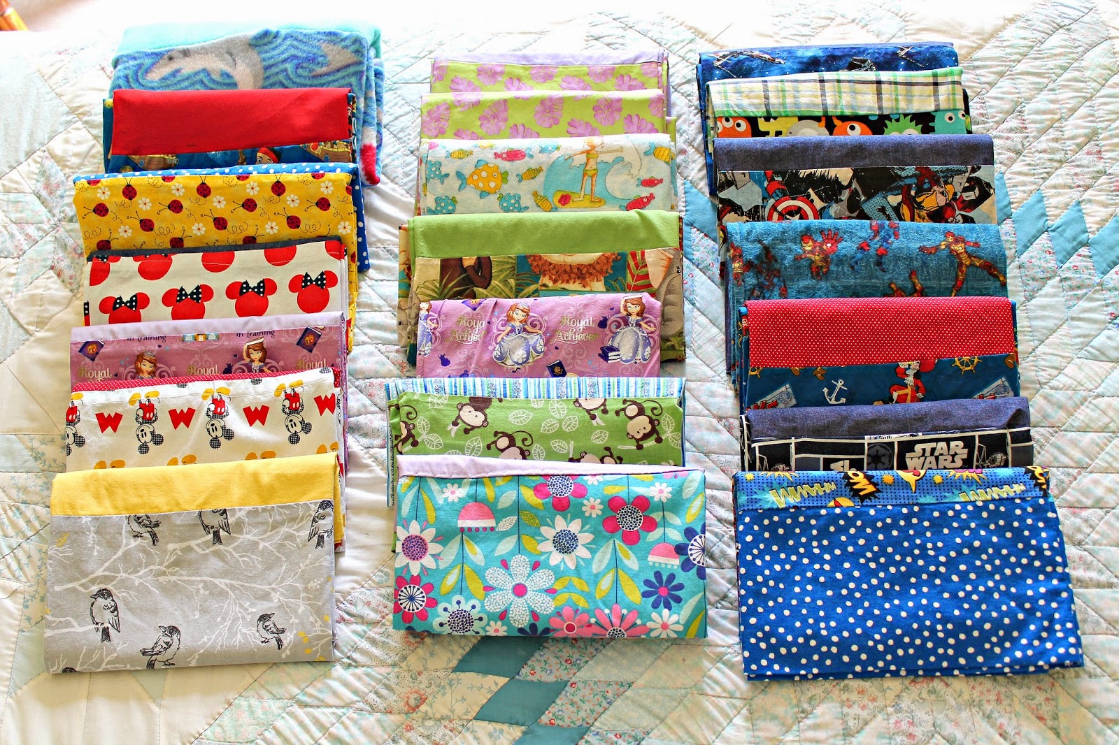 Freshly Completed 21 Pillowcases