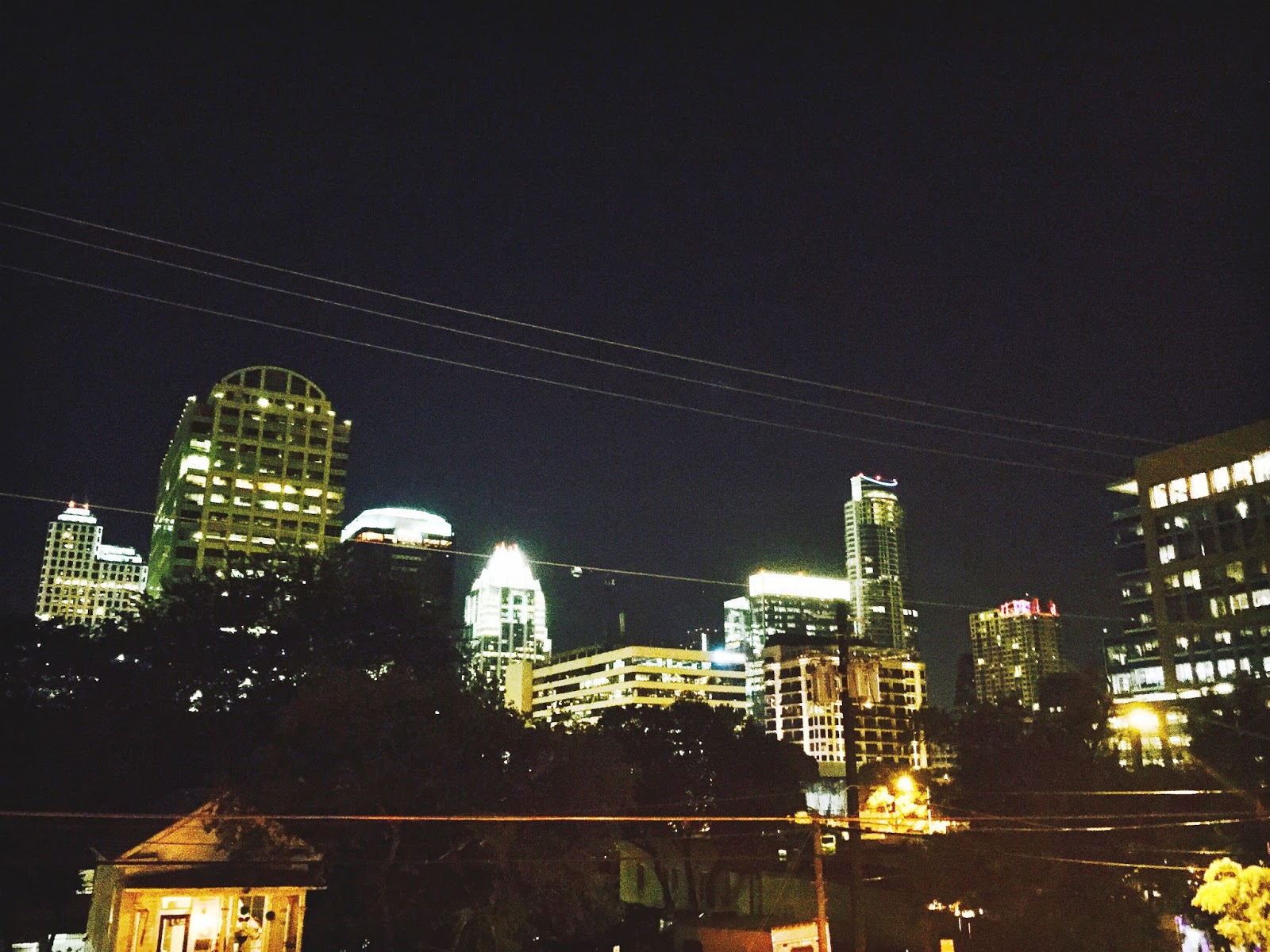 downtown austin, texas at night