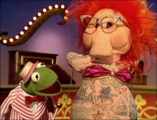 Liddy B. and me: Lydia the Tattooed Lady!