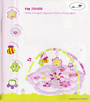 1 Junior L'abeille PM20108 Pink Flower Music Party PlayMat 