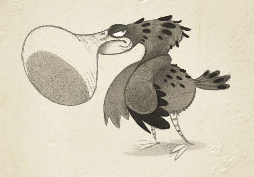 cup o doodle big nose bird