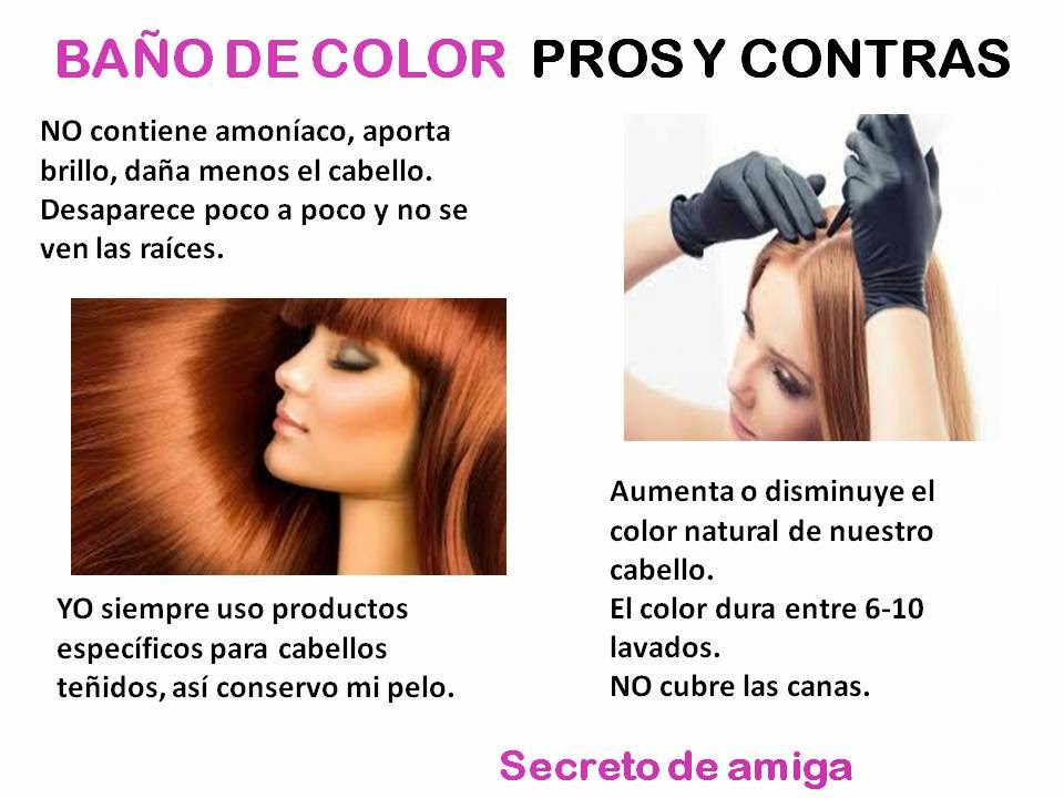 BAÑO DE COLOR, PROS Y CONTRAS - Secretodamiga