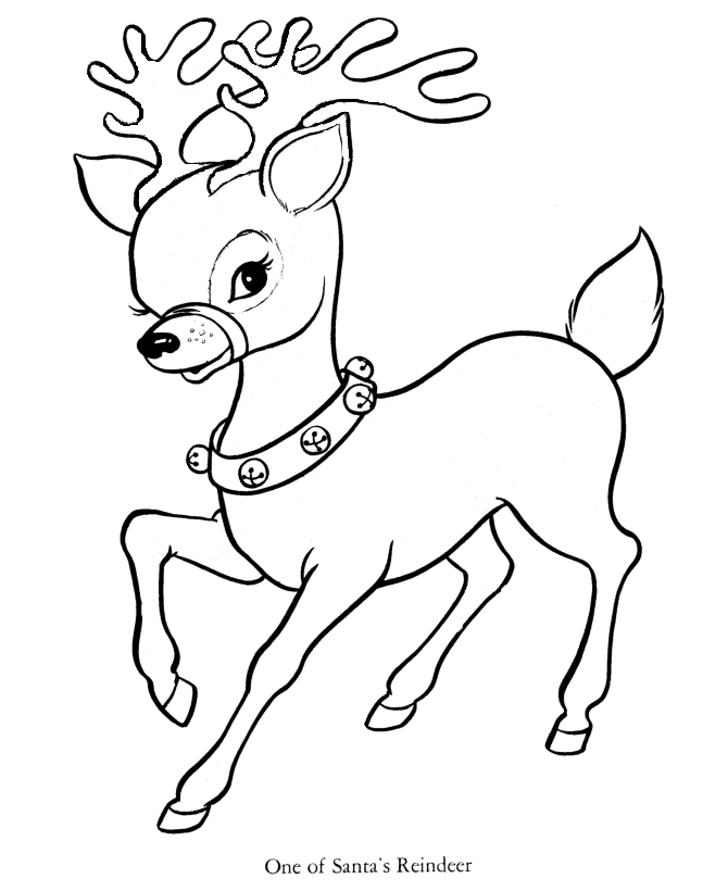 Santa's Reindeer Rudolf coloring.filminspector.com