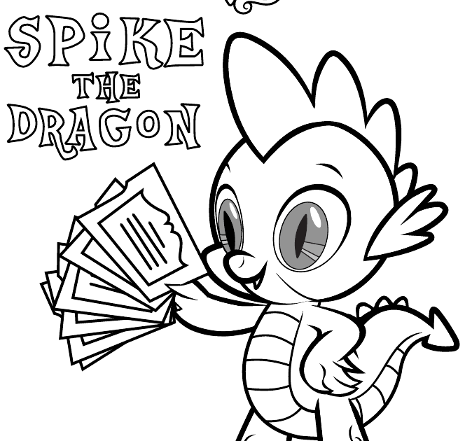 Equestria Daily - MLP Stuff!: Official MLP Facebook Spike Coloring Page