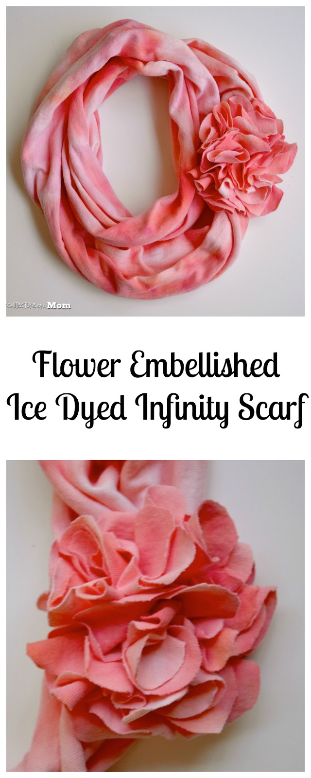 Ice dyed infinity scarves