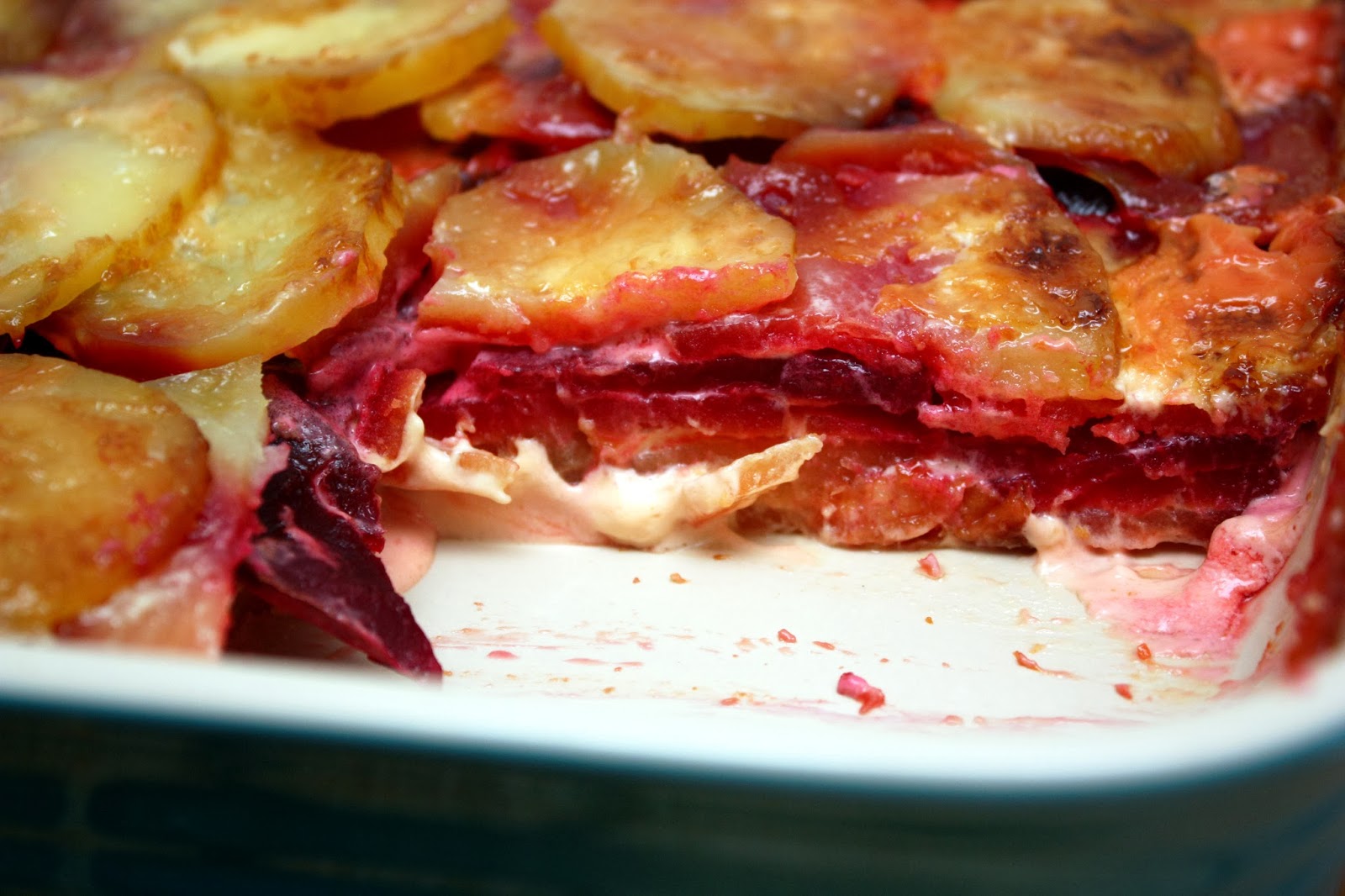 megmade Potato and Beetroot Gratin, curtesy of Gordon Ramsay (again)