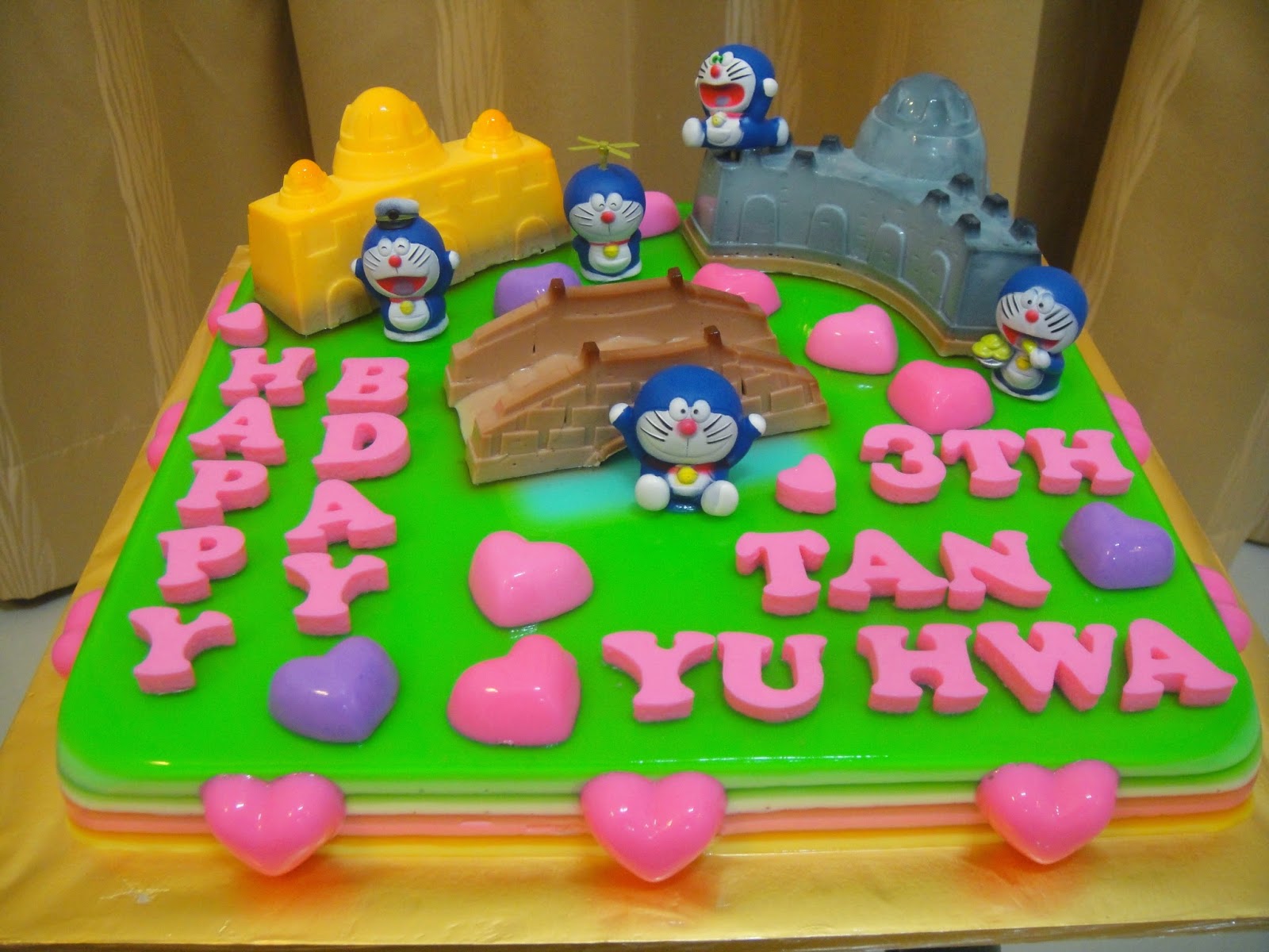 YES.HomemadeBakery Happy Doraemon Birthday Party Jelly Cake