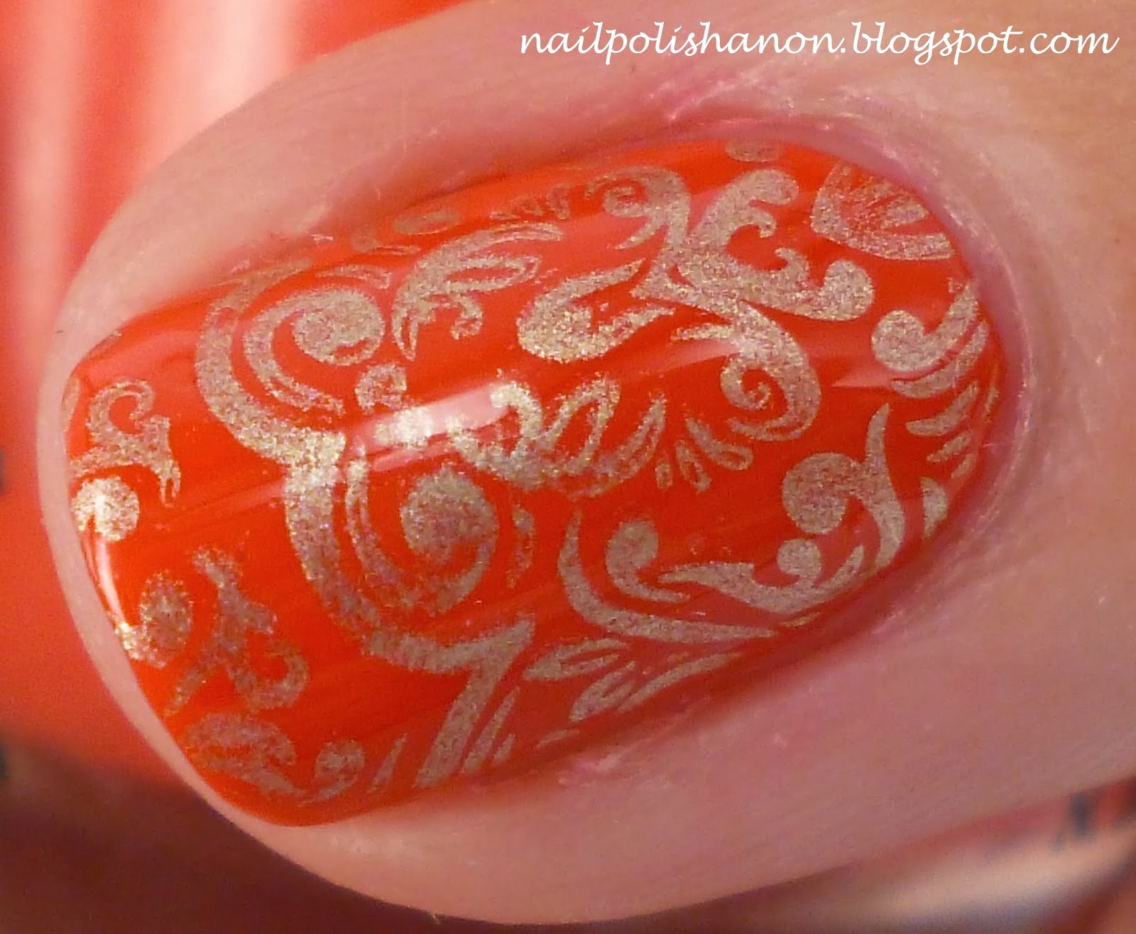Nail Polish Anon Orange & Gold