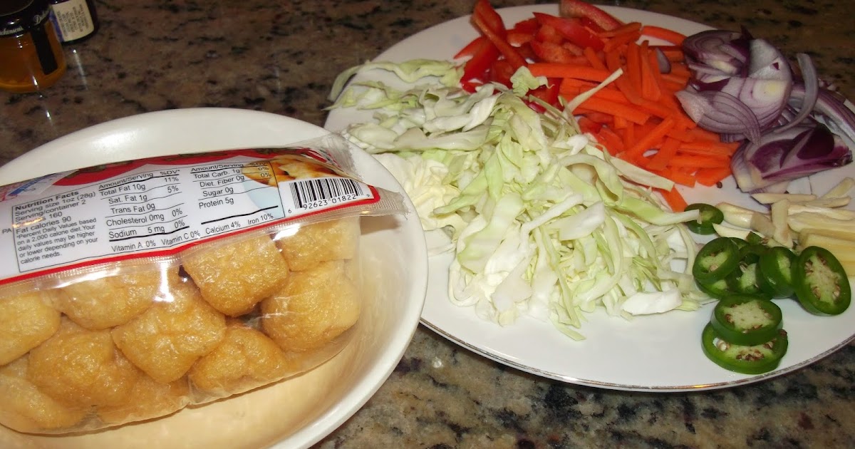 HCF Jalapenos Stir Fried Tofu Puffs with Noodles