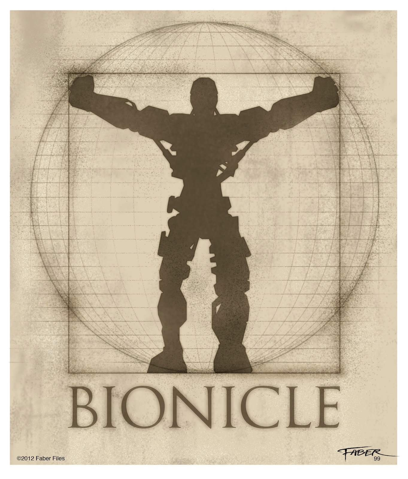 Bionicle Concept Arts Early+bionicle_Vitruvian+robot