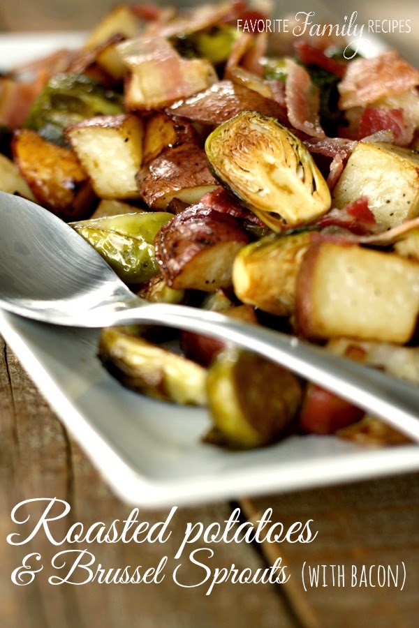 The Bestest Recipes Online Roasted Potatoes and Brussels sprouts