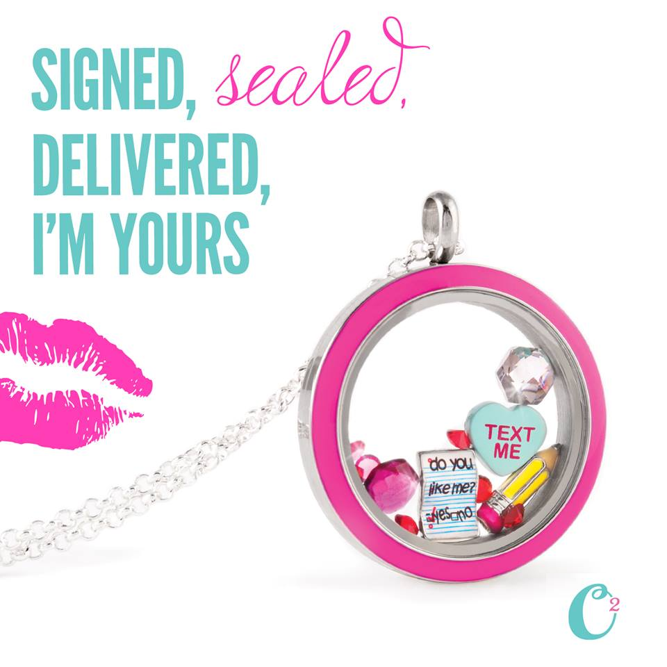 Origami Owl Locket Signed, Sealed, Delivered, I'm Yours! Come design your locket today at StoriedCharms.com
