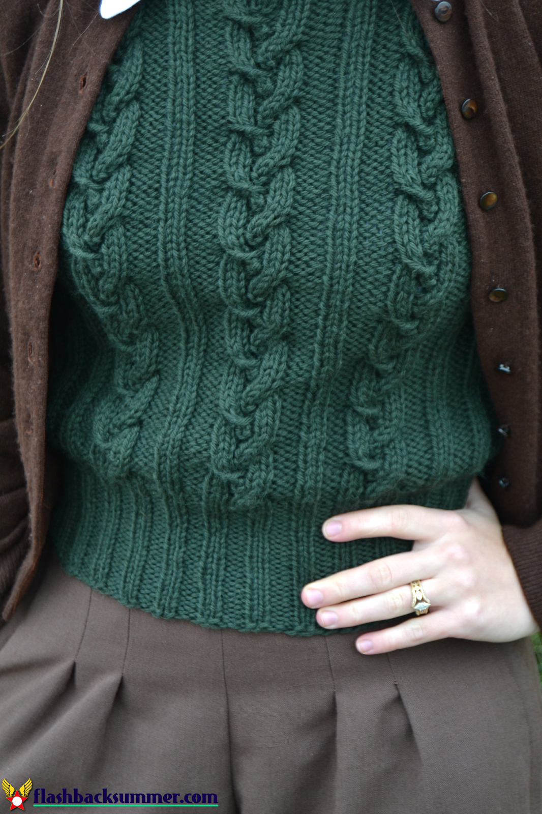 Flashback Summer: Apple Butter Makin' Days and 1940s Sweater Details - cable knit