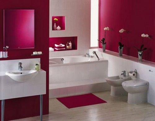 Chic Fashionable Colorful Bathroom Design