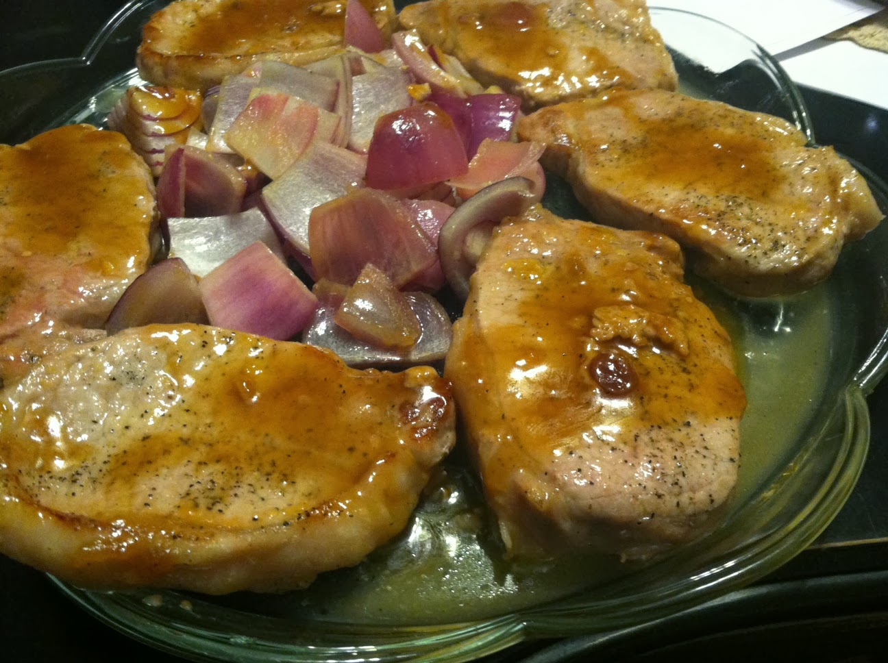 "Pointless" Meals Orange Mustard Glazed Pork Chops