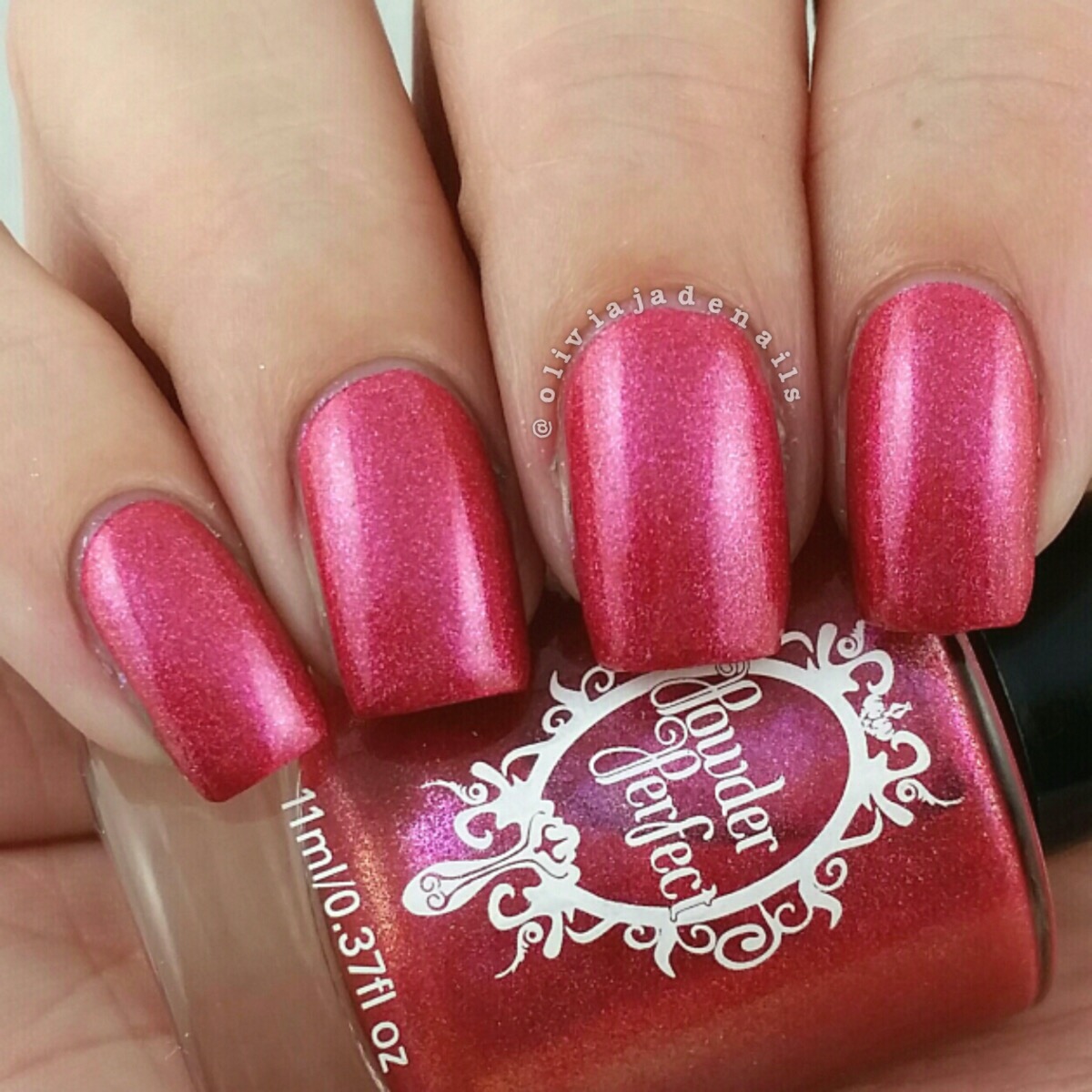 Powder Perfect Thinking Of You swatched by Olivia Jade Nails