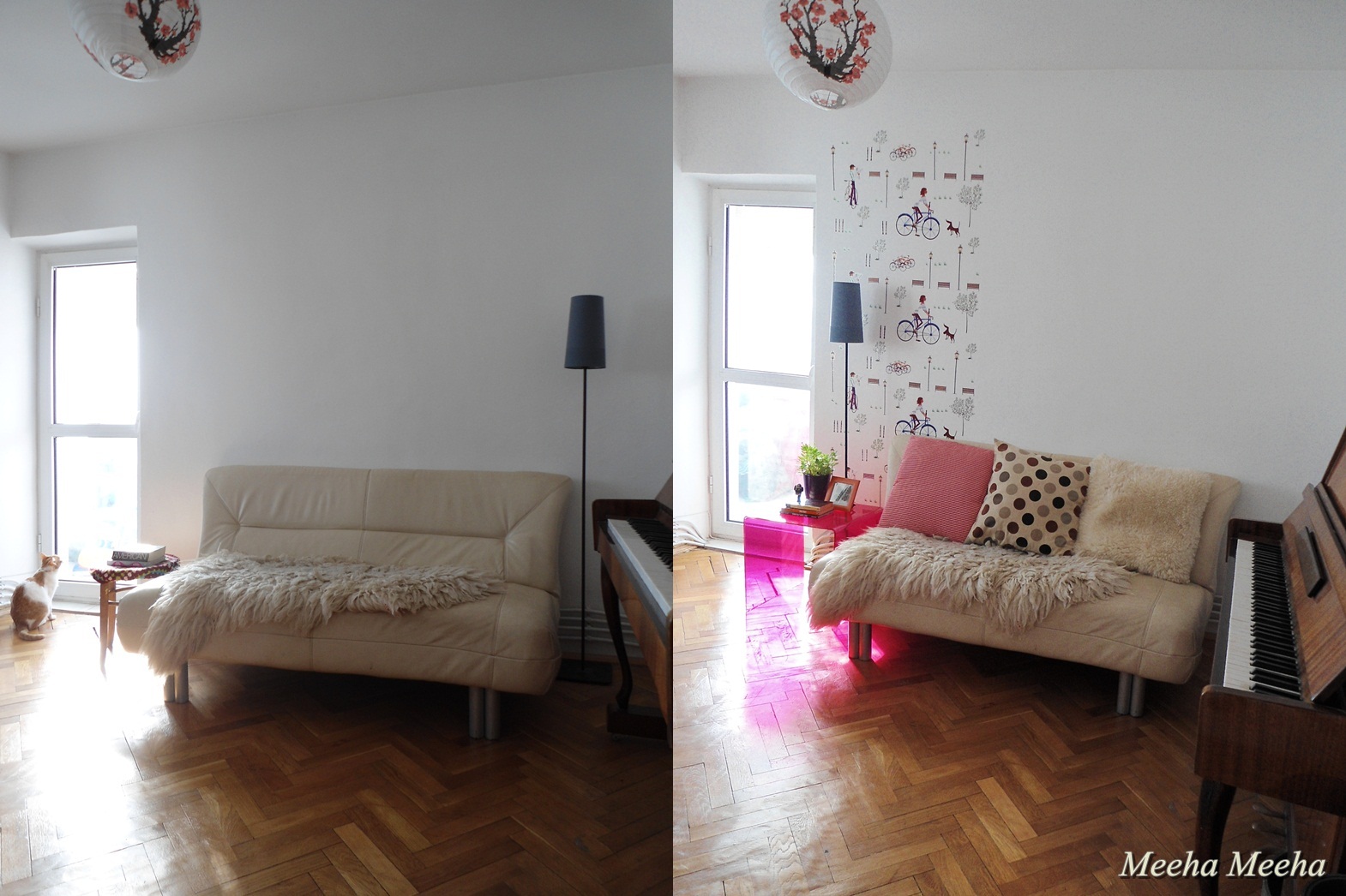 Meeha Meeha How to make a faux wallpaper