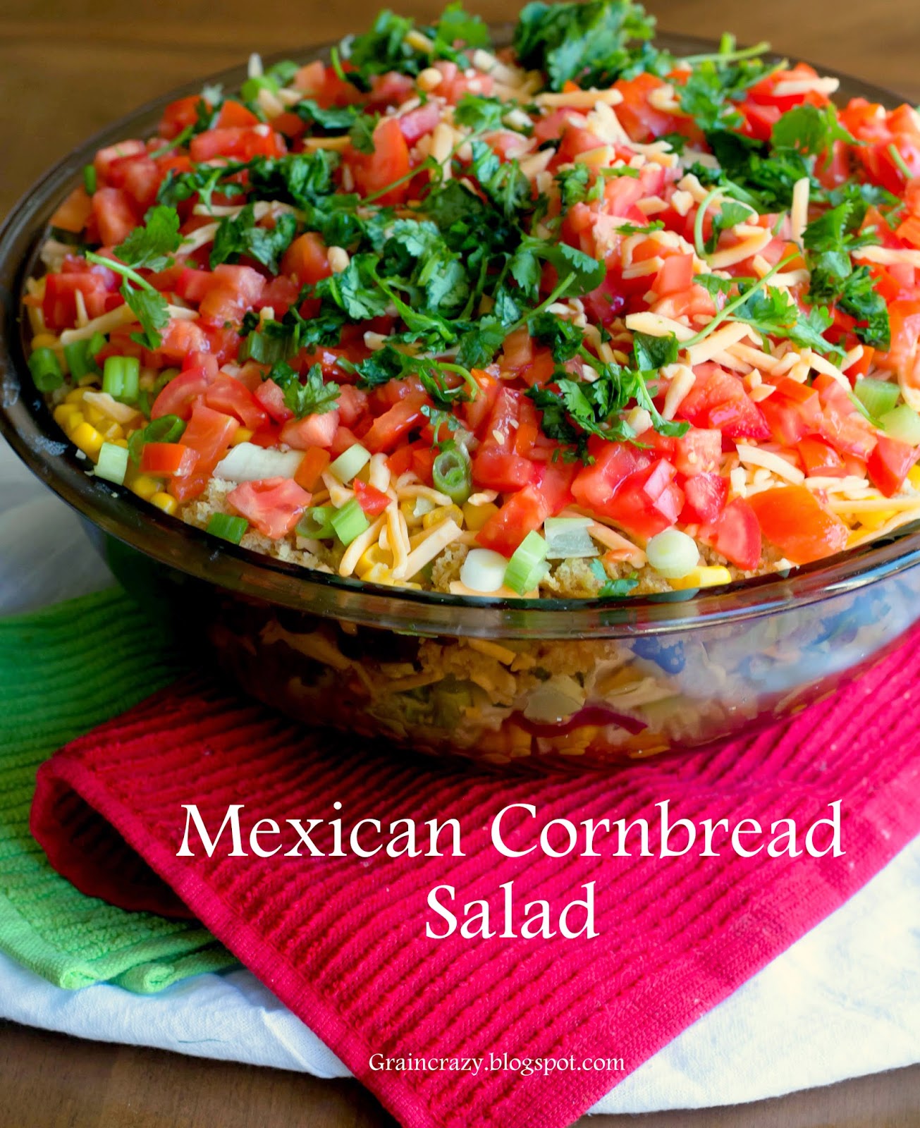 Grain Crazy: Mexican Cornbread Salad (layered)
