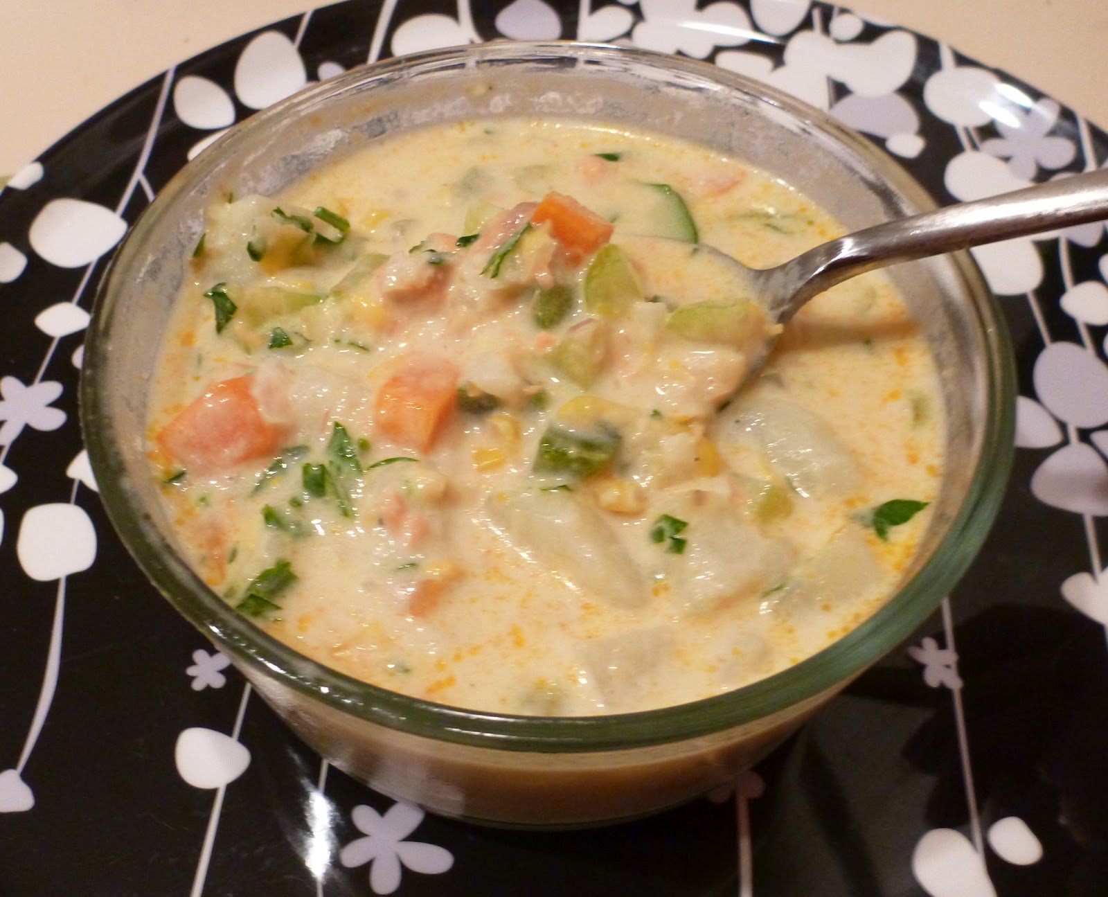The Tasty Life Hearty Salmon Vegetable Chowder