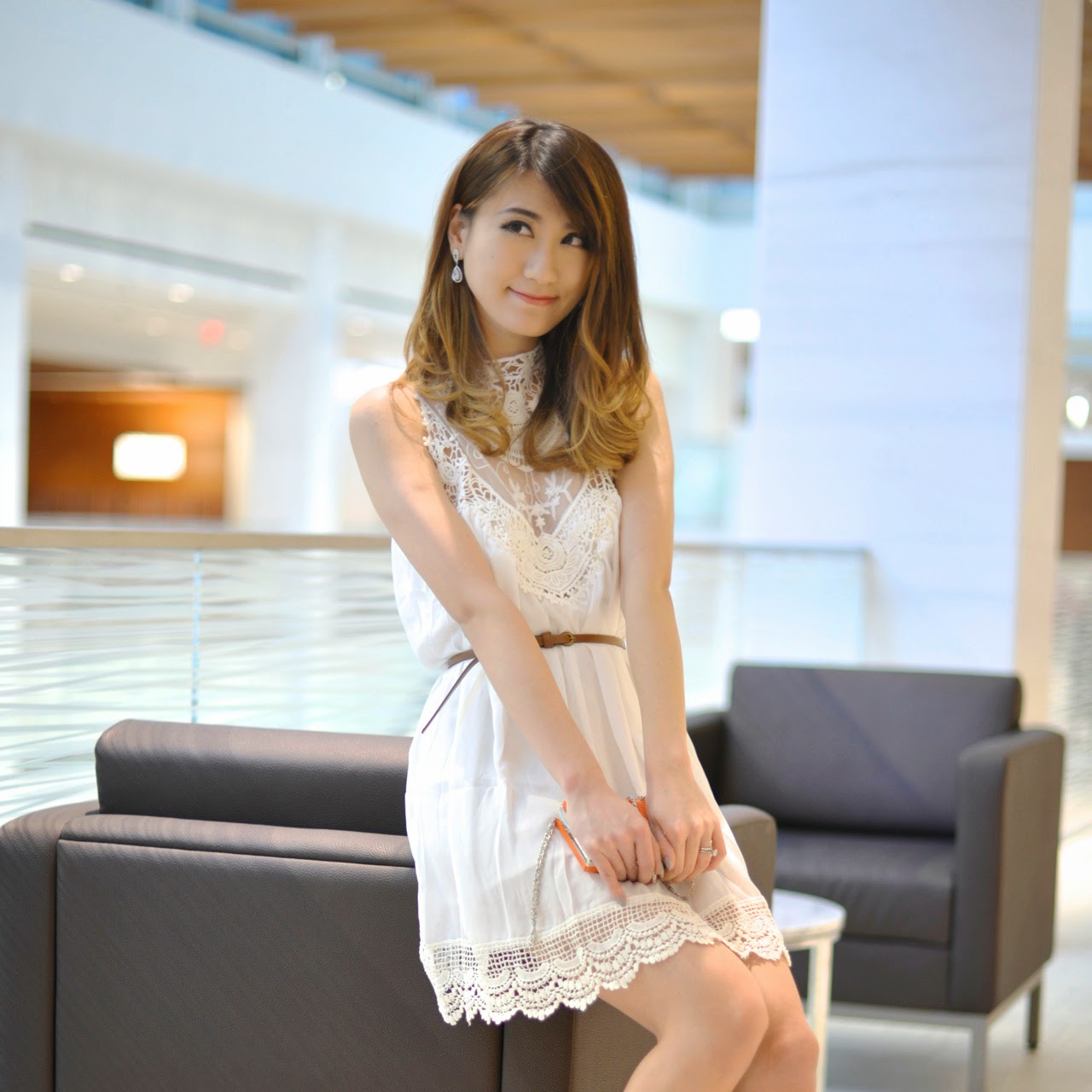 Lace Chiffon Mini Dress LookbookStore