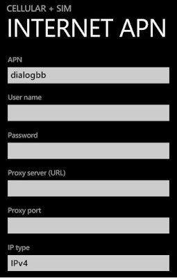 Dialog Internet APN Settings for Windows 8 Dialog Internet APN Settings for Windows 8