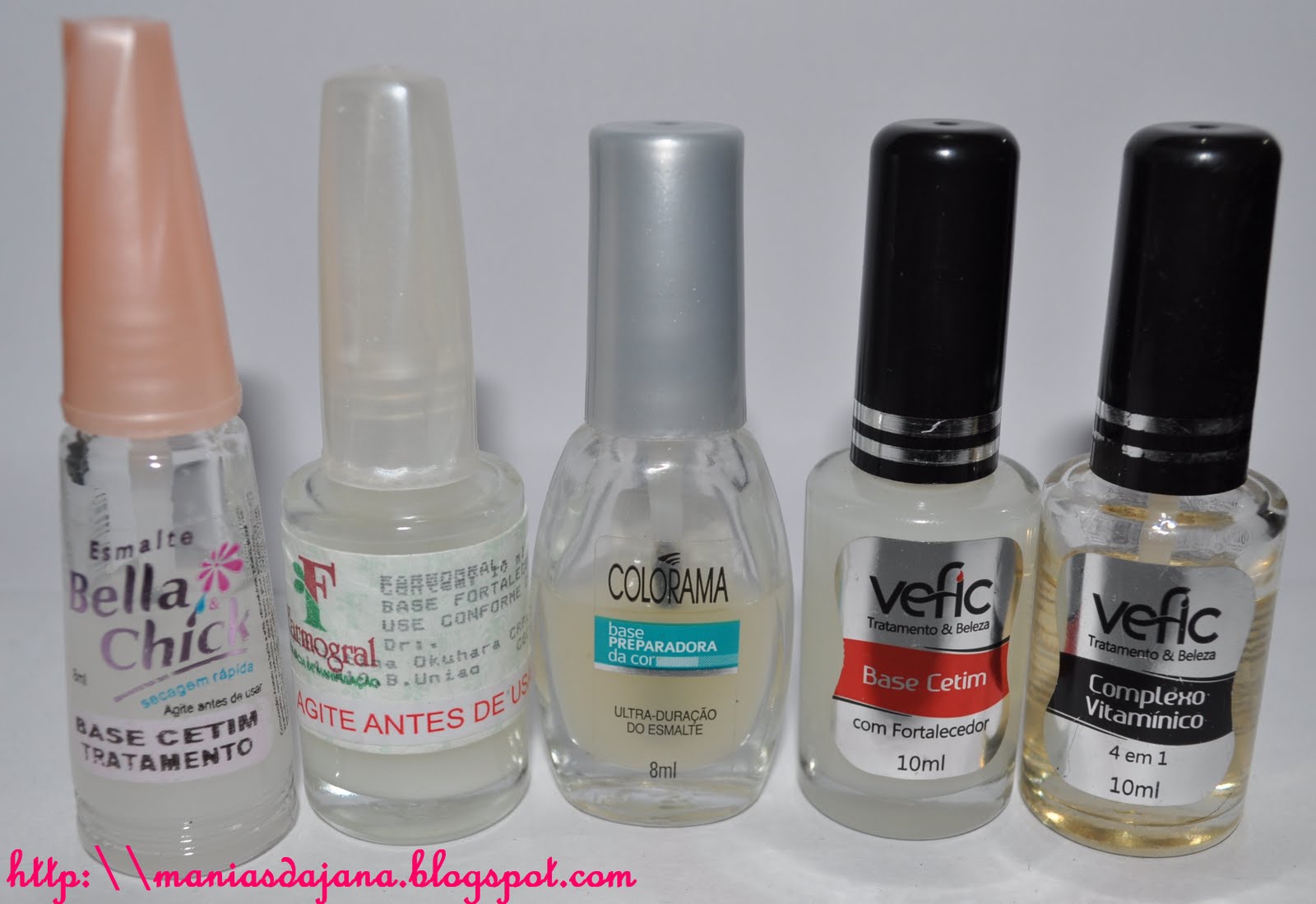 Manias da Jana Bases e Top Coats