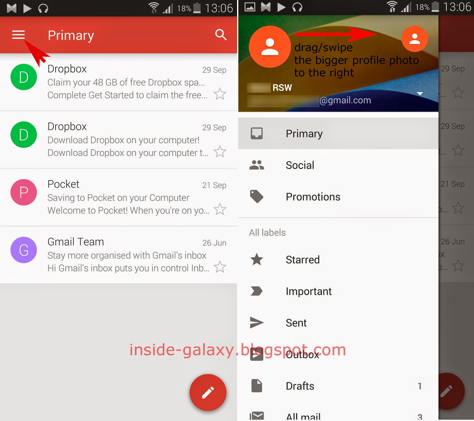 2 gmail accounts on android phone