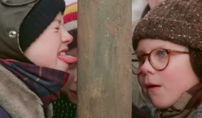 Scott Schwartz and Peter Billingsley in "A Christmas Story"