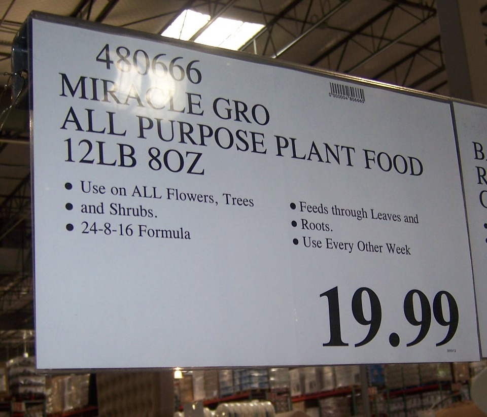 The 2 Minute Gardener Photo Potting Soil and MiracleGro at Costco