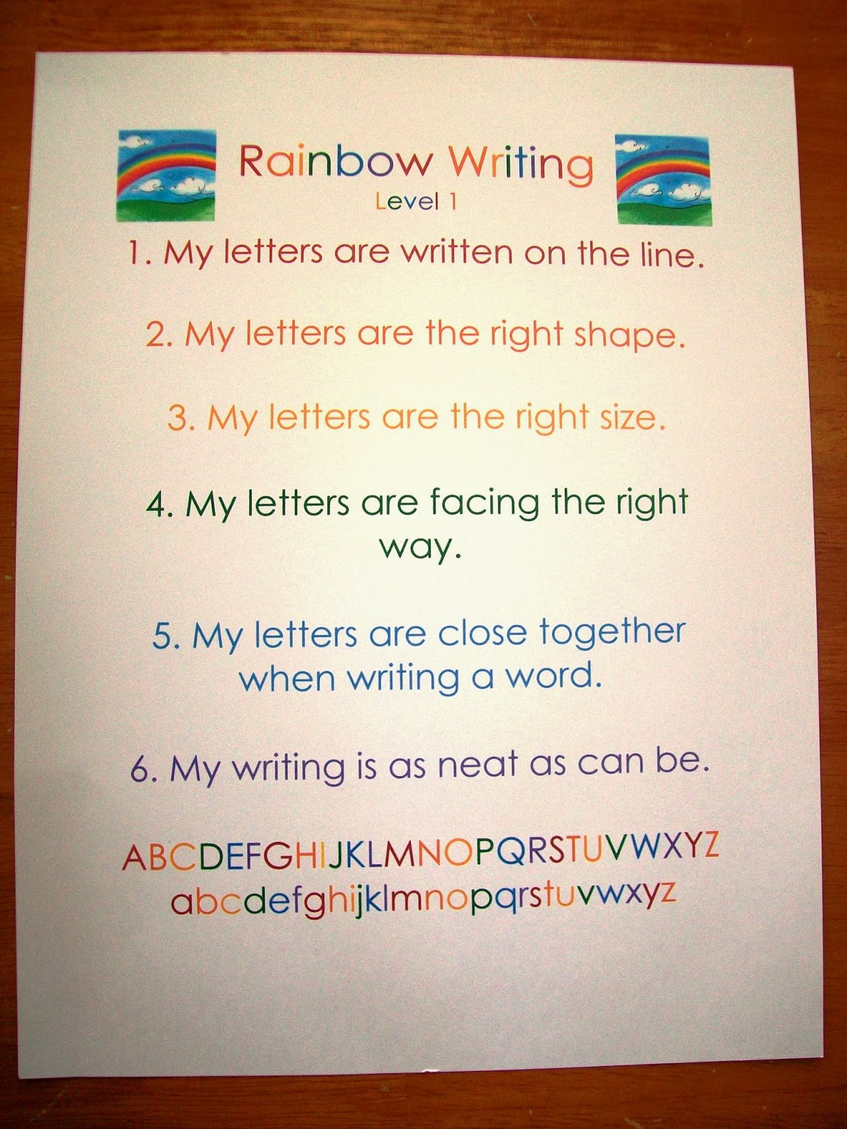 Rainbow Writing Every Star Is Different