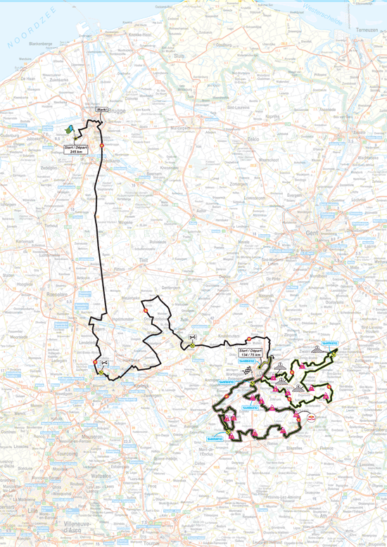 Parcours Du Tour Des Flandres Cyclo