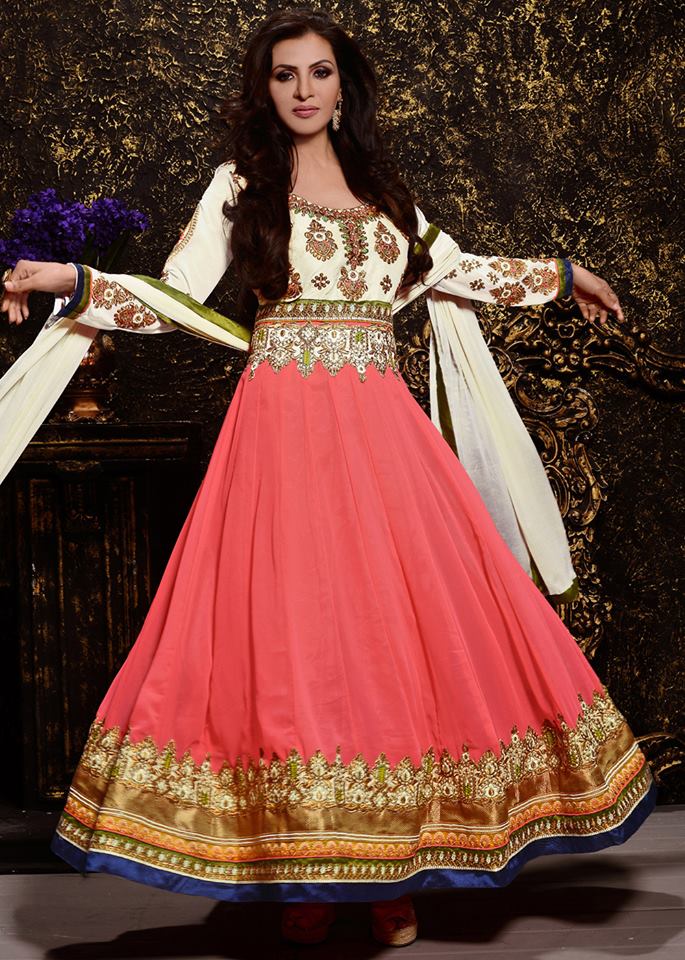 Traditional Indian Party Wear Dresses 2016 In Pink Color To Fashion