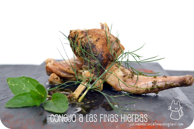 cómo hacer conejo a las finas hierbas con Thermomix