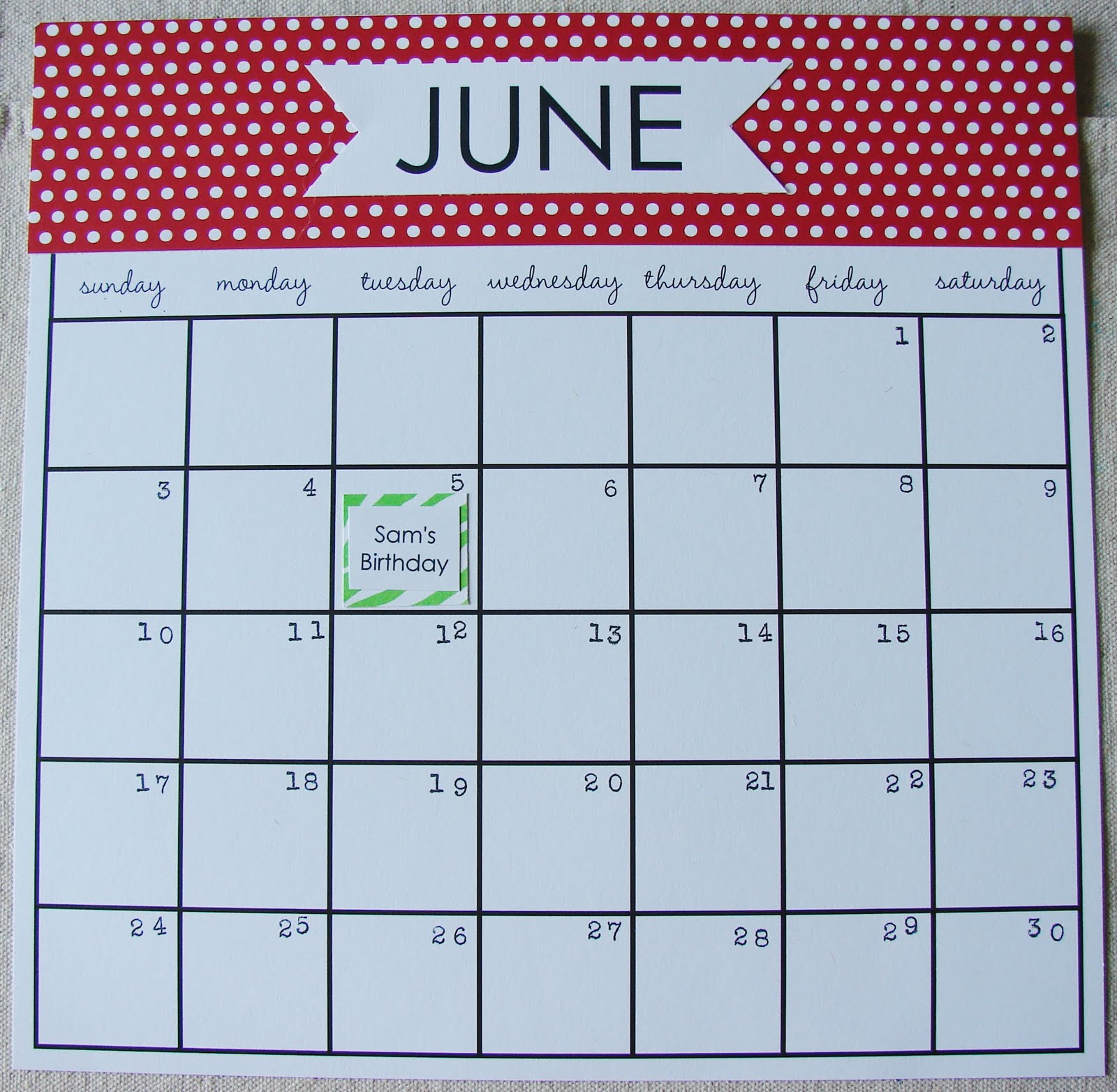 Canvas Corp Calendar Paper Line The Creative Studio
