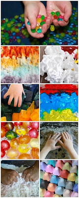Our 10 favorite sensory materials for summer fun as well as many ways to use them.  Make this the best summer ever!