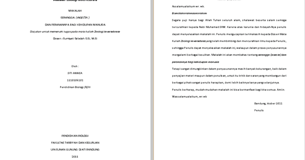 MAKALAH ZOOLOGI INVERTEBRATA | Contoh Makalah Kita
