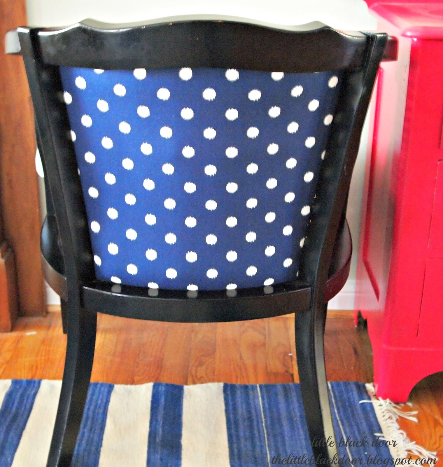 little black door cane chair makeover