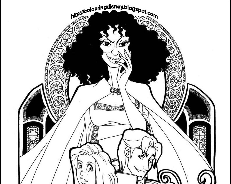 PRINCESS COLORING PAGES: DISNEY RAPUNZEL COLORING PAGE