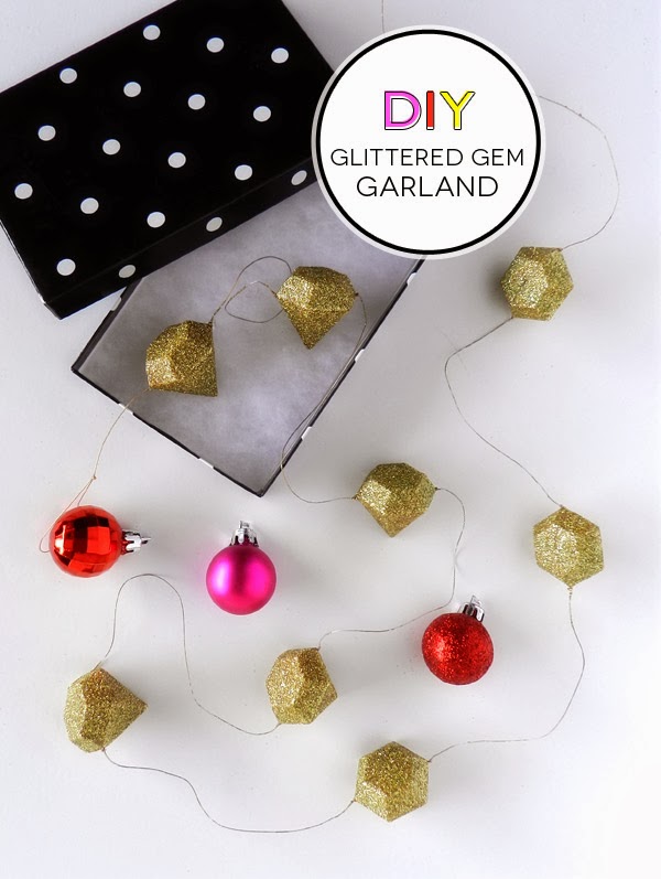 DIY GLITTERED GEM GARLAND SAS+ROSE