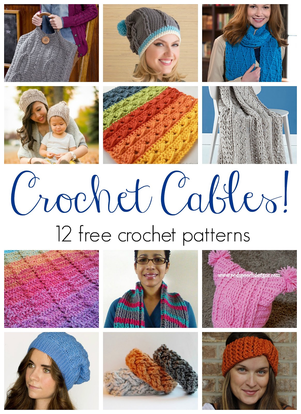 Fiber Flux Crochet Cables! 12 Beautiful and Free Patterns...