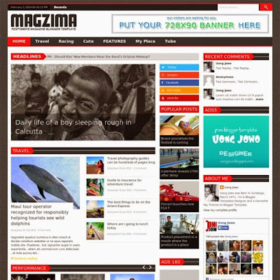 Download Blogger Template Magzima