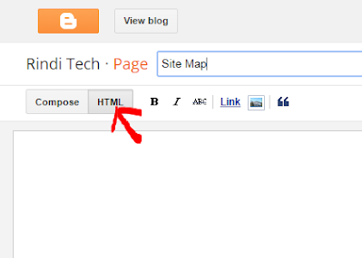 Cara memasang Site Map dengan cara yang paling mudah, simple dan tidak ribet pada blogspot format HTML