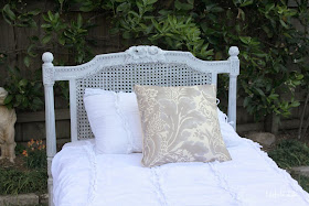 Vintage French wicker bed by Lilyfield Life