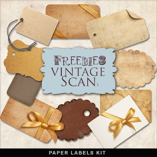 Scrapbook Freebie Vintage Paper Labels by farfarhill